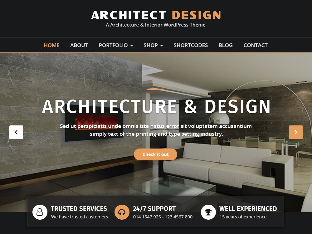 Architect Design WordPress ecommerce theme