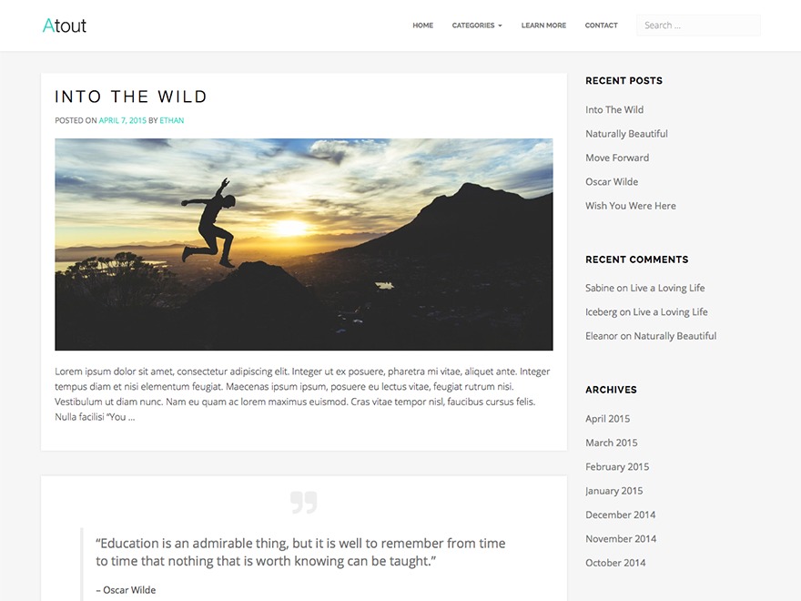 Atout WordPress blog theme
