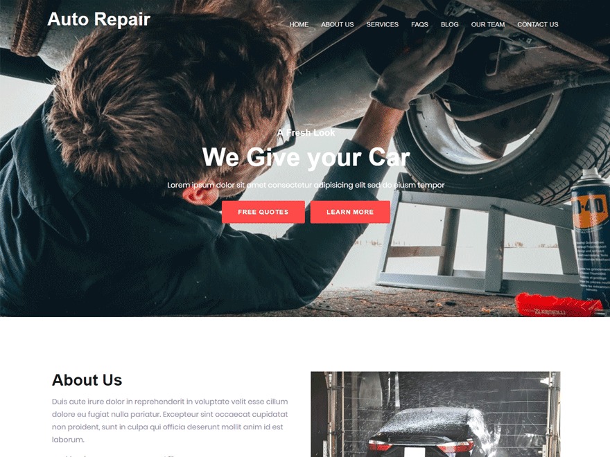 autorepair premium WordPress theme