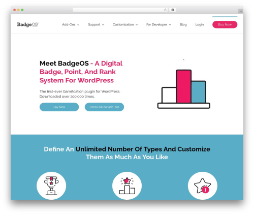 Avada best WordPress theme - badgeos.org