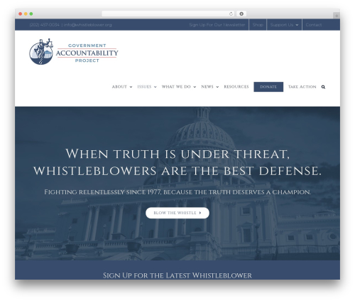 Avada best WordPress theme - whistleblower.org