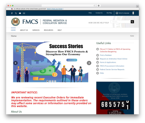 Avada premium WordPress theme - fmcs.gov