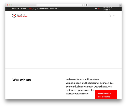 Avada premium WordPress theme - landbell.de