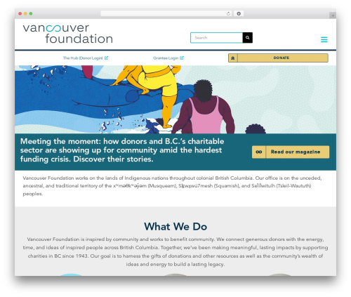 Avada theme WordPress - vancouverfoundation.ca