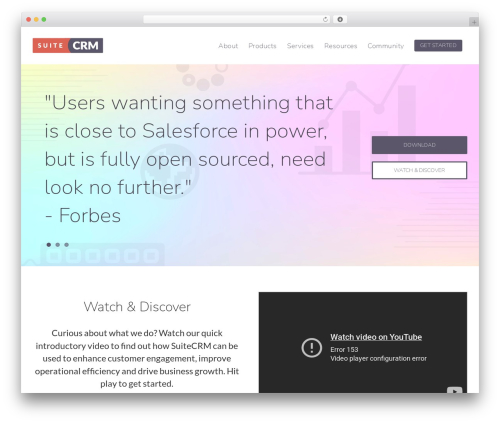Avada theme WordPress - suitecrm.com