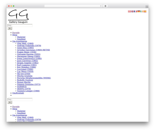 Avada WordPress gallery theme - gauguin.dk