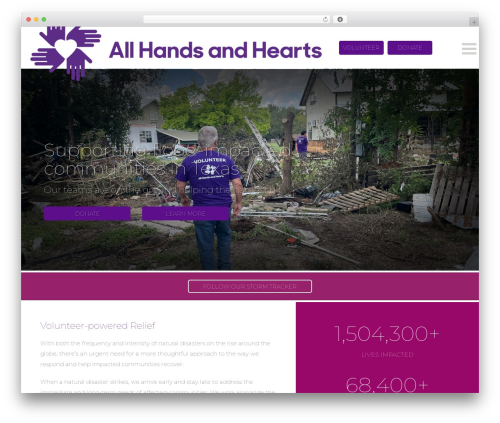 Avada WordPress theme - allhandsandhearts.org