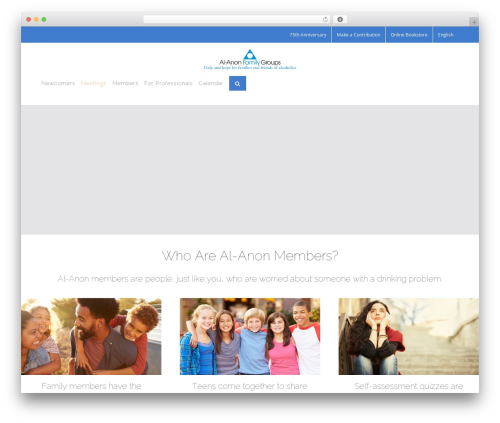 Avada WordPress theme - al-anon.org