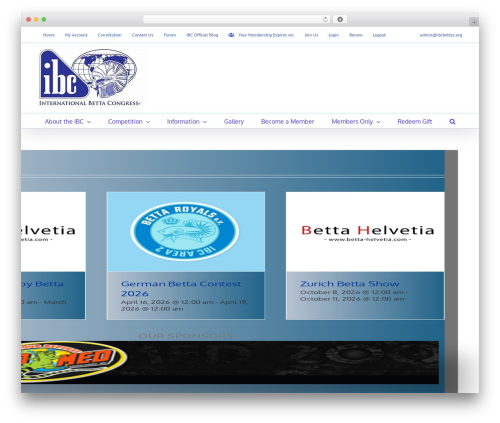 Avada WordPress theme design - ibcbettas.org
