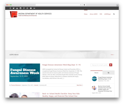 Avada WordPress theme design - directorsblog.health.azdhs.gov
