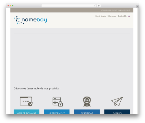 Avada WordPress theme design - namebay.com