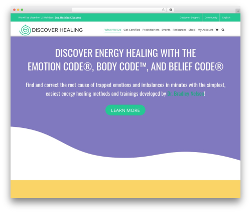Avada WordPress theme design - discoverhealing.com