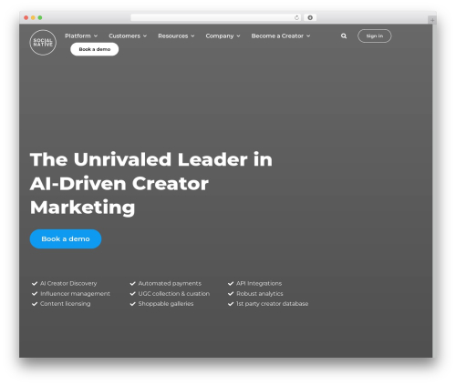 Avada WordPress theme - socialnative.com