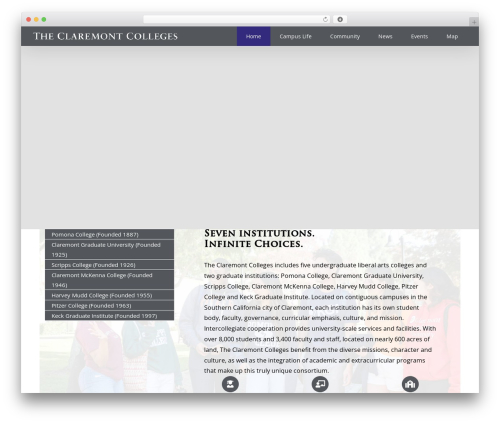 Avada WordPress theme - claremont.edu