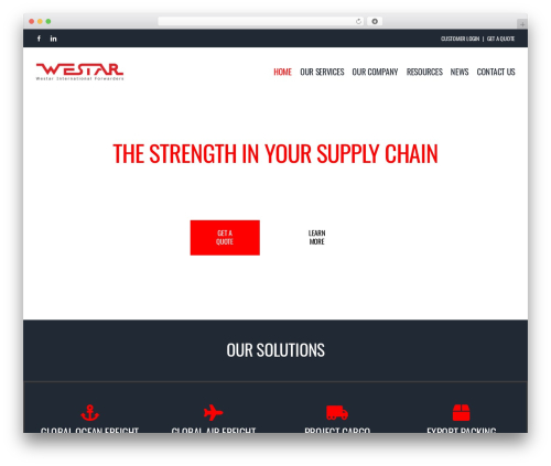 Avada WordPress theme - westarusa.com