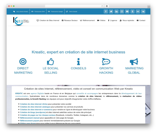 Avada WordPress theme - kreatic.com