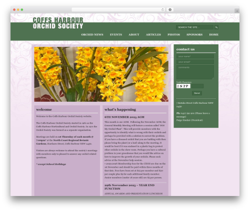 Best WordPress theme Coffs Orchid Society 2.0 - coffsorchidsociety.org.au