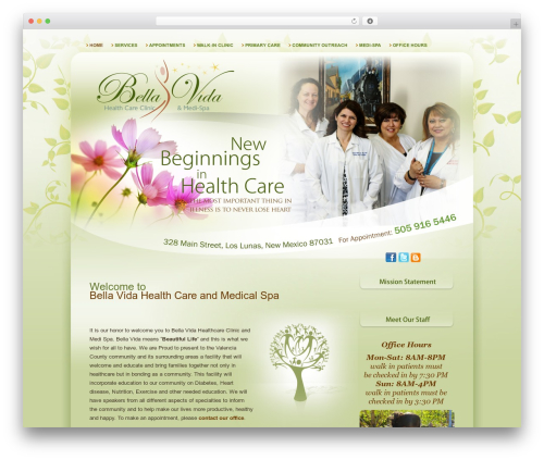 Best WordPress theme Bellavidaclinic - bellavidaclinic.com