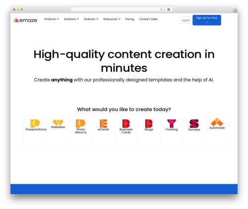 Best WordPress theme emaze Theme - emaze.com