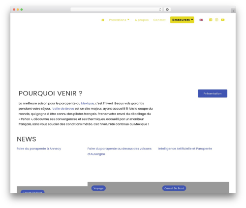 Best WordPress theme OceanWP - parapente-mexico.com