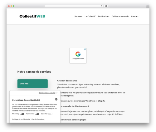 Best WordPress theme Salient - collectif-web.ca