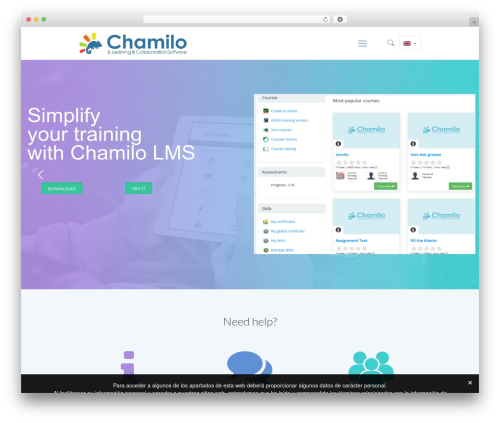Betheme WordPress theme design - chamilo.org