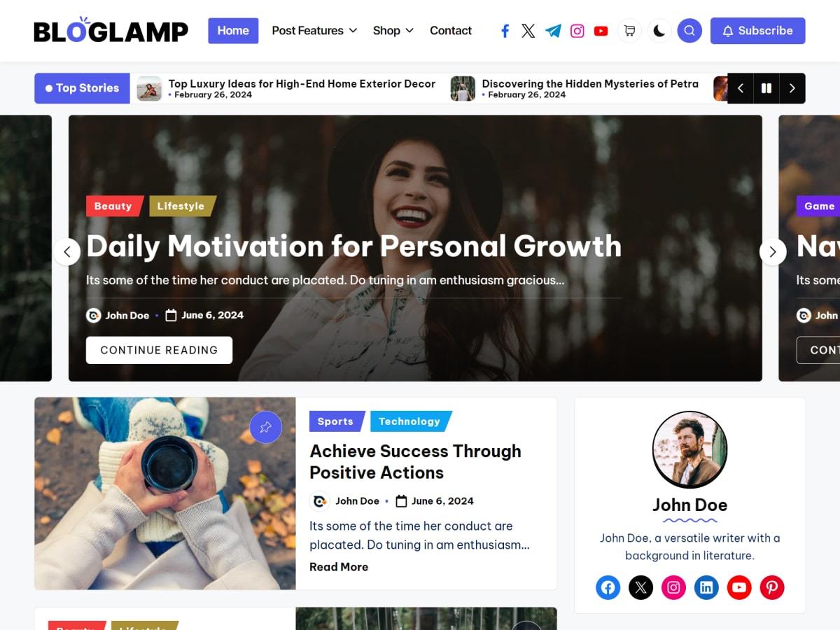 BlogLamp WordPress ecommerce theme