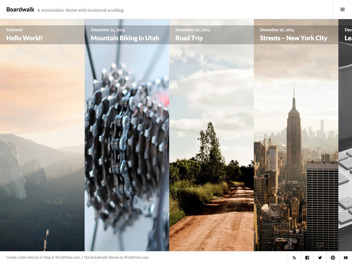 Boardwalk theme WordPress free by Automattic