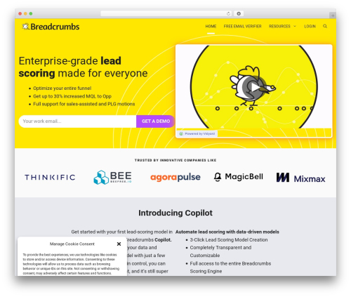 Breadcrumbs Child Theme WordPress page theme - breadcrumbs.io