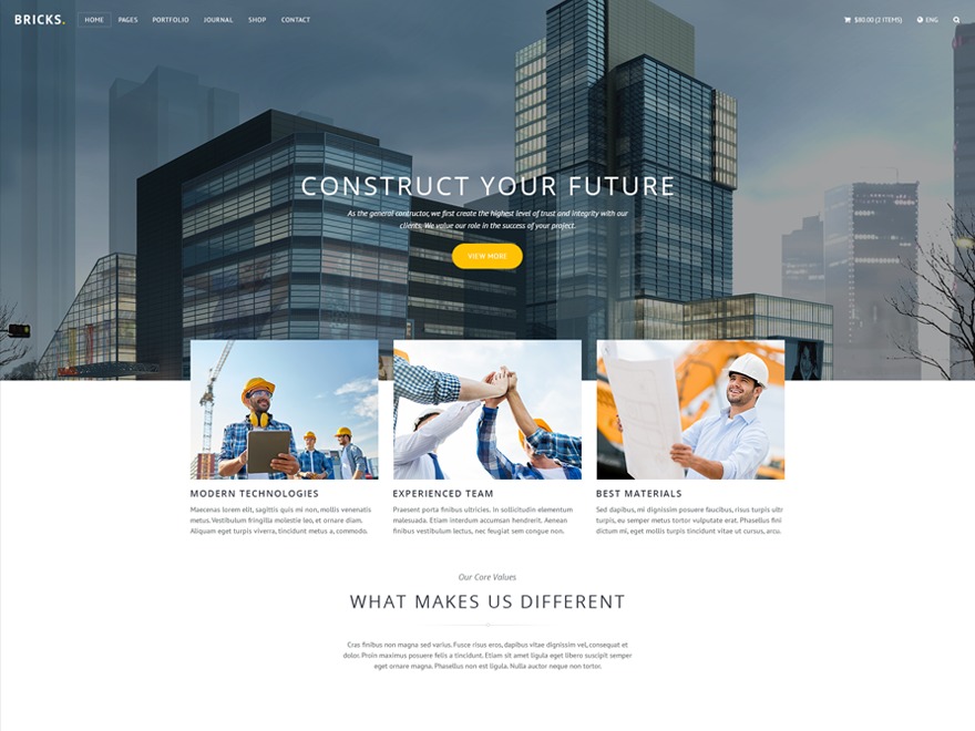 Bricks best WordPress theme