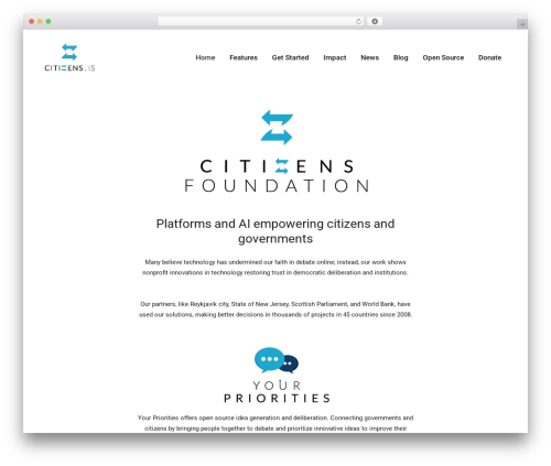 Bridge best WordPress theme - citizens.is