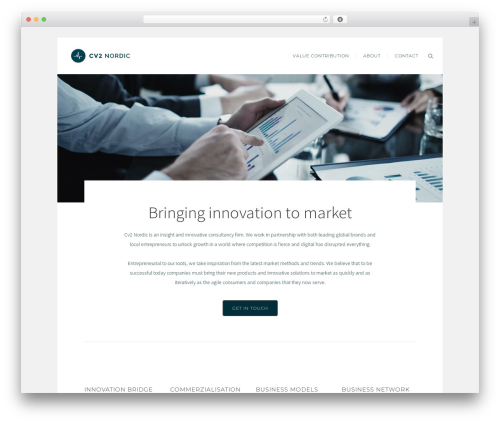 Bridge WordPress theme - cv2nordic.com