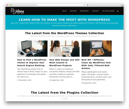 Bridge WordPress theme - 85ideas.com