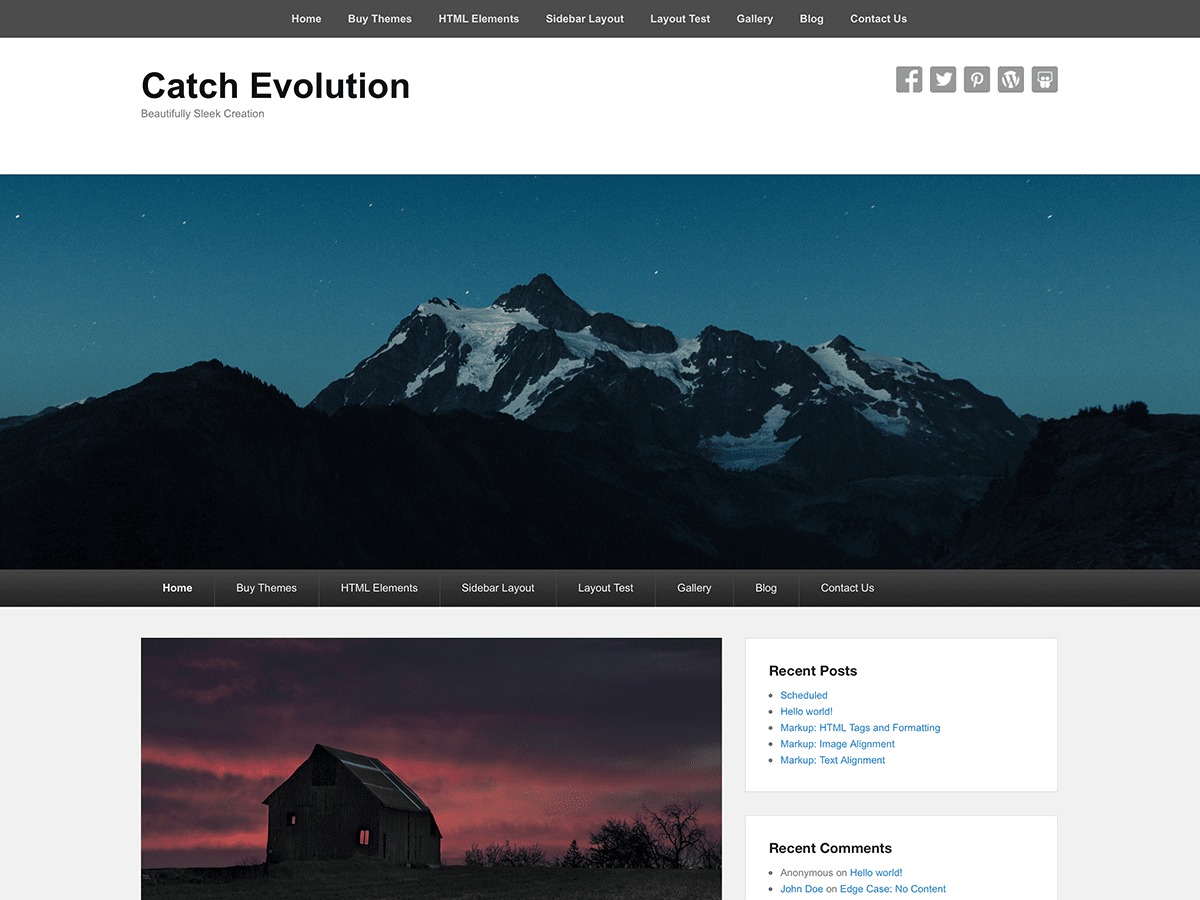 Catch Evolution WordPress theme free download by Catch Themes