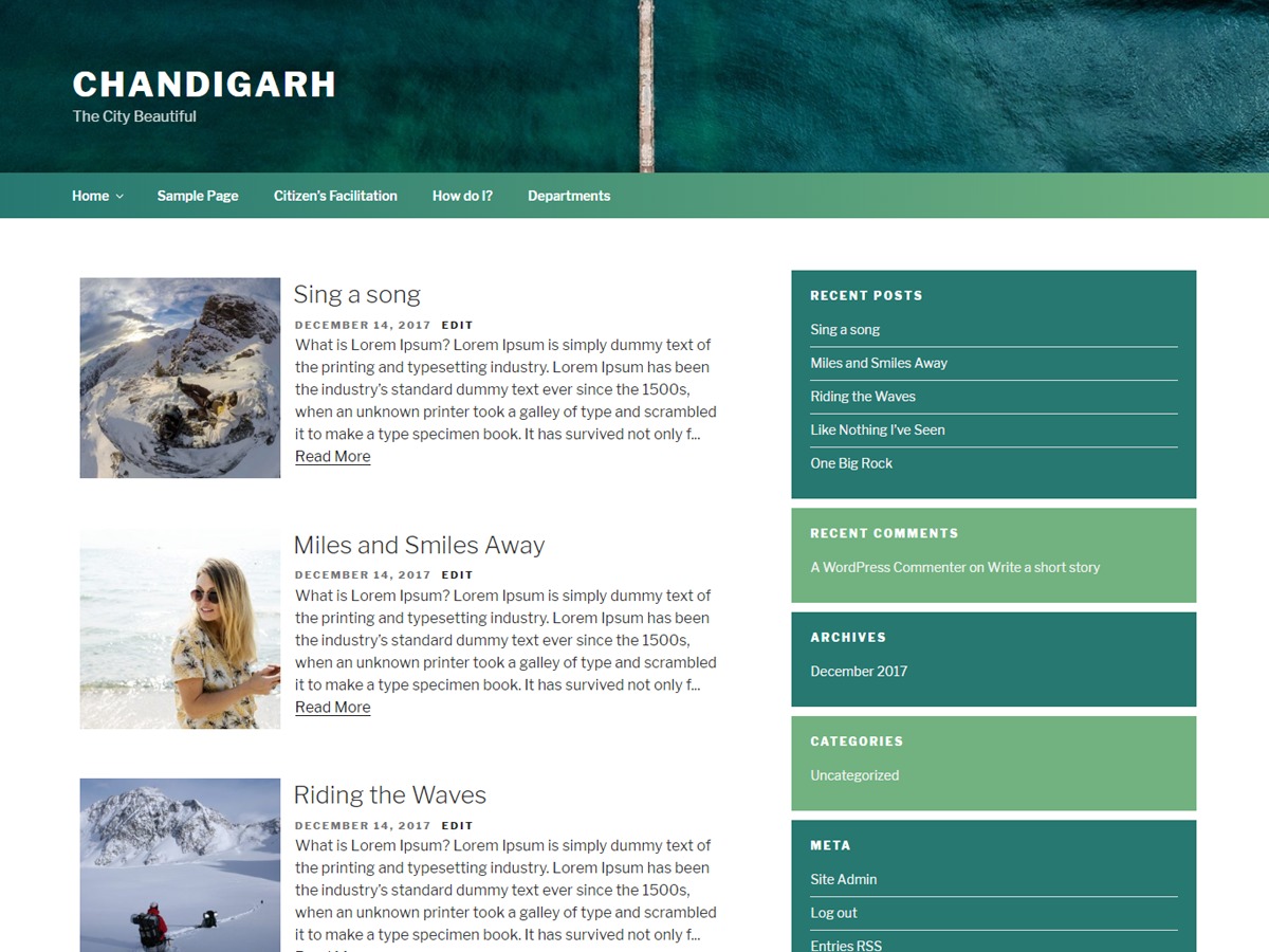 Chandigarh WordPress theme download