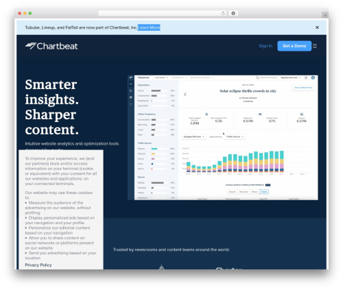 Chart Beat WordPress theme - chartbeat.com
