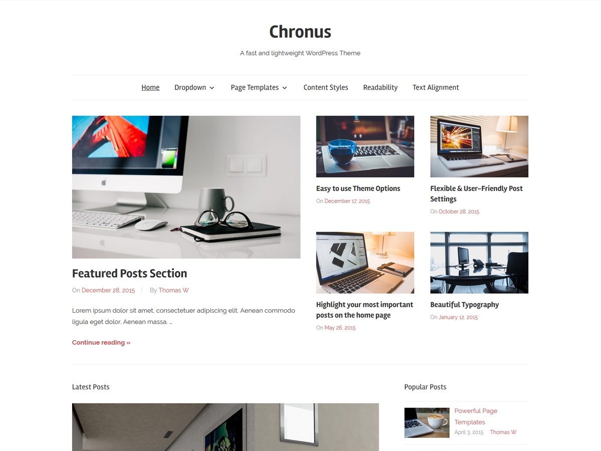 Chronus WordPress news theme
