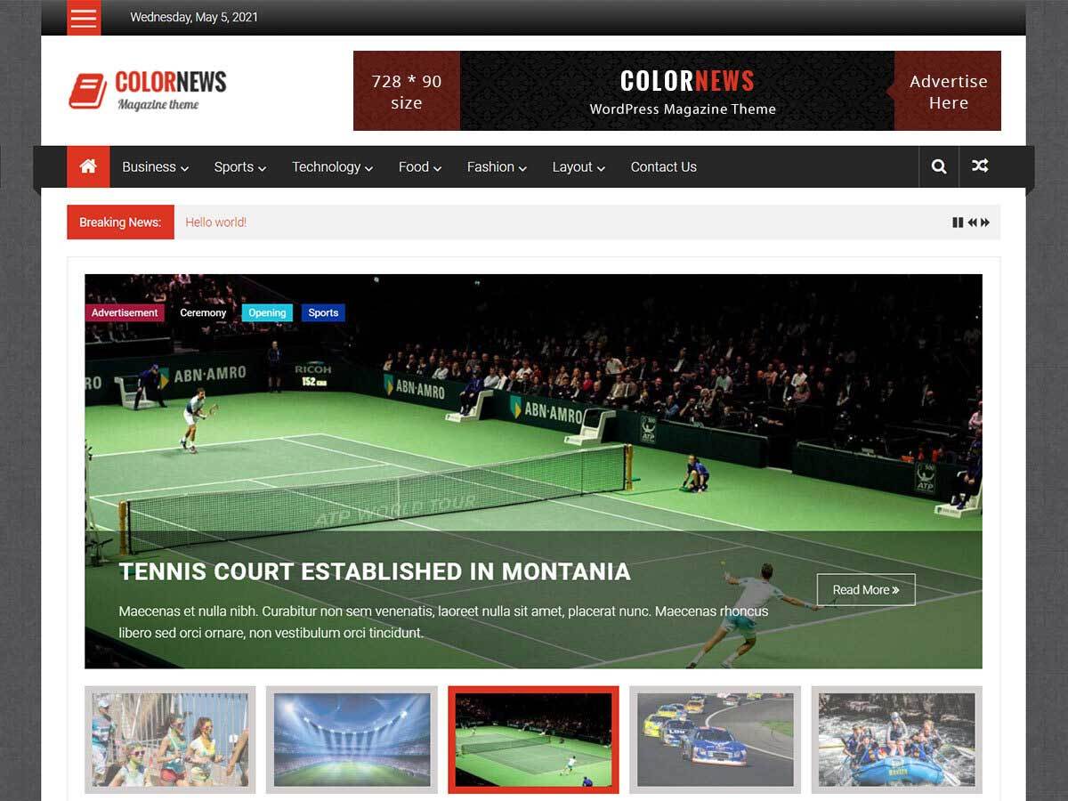 ColorNews WordPress news theme by ThemeGrill
