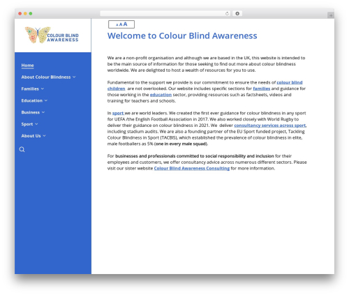 Colour Blind Awareness WordPress theme - colourblindawareness.org