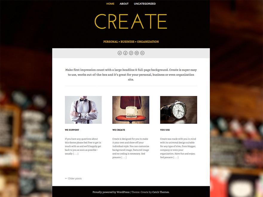 Create WordPress theme free download