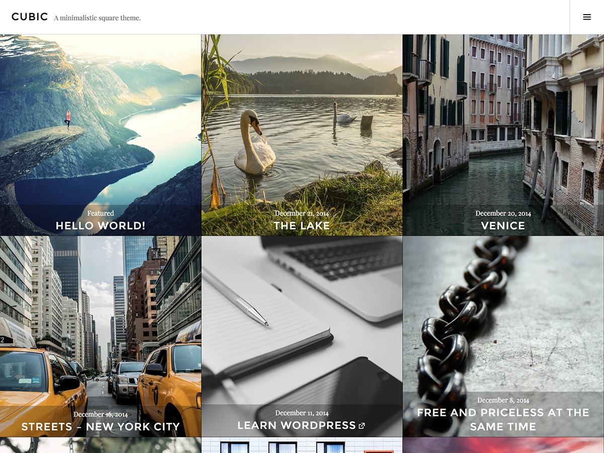 Cubic free WP theme by Automattic