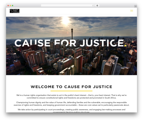 Divi best WordPress theme - causeforjustice.org