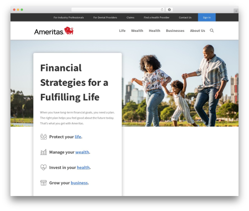 Divi best WordPress theme - ameritas.com