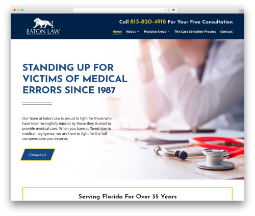 Divi best WordPress theme - eaton-law.com