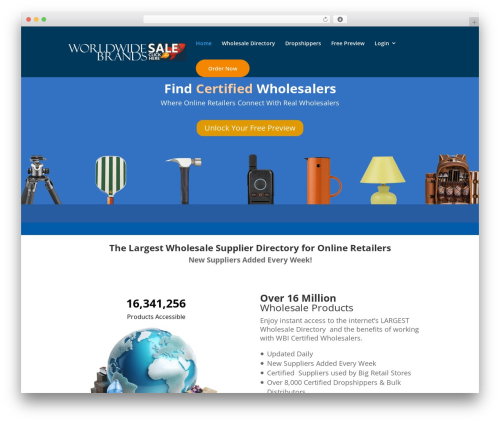 Divi best WordPress theme - worldwidebrands.com