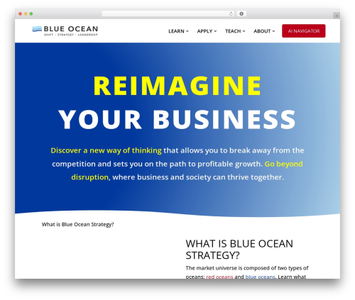 Divi best WordPress theme - blueoceanstrategy.com