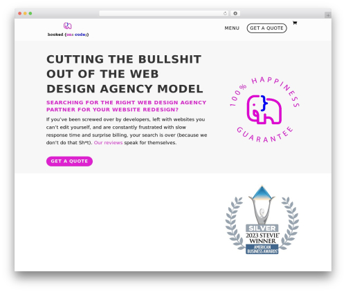 Divi company WordPress theme - hookedoncode.com