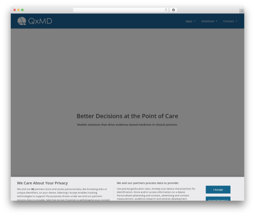Divi medical WordPress theme - qxmd.com