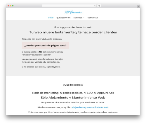 Divi premium WordPress theme - webartesanal.com