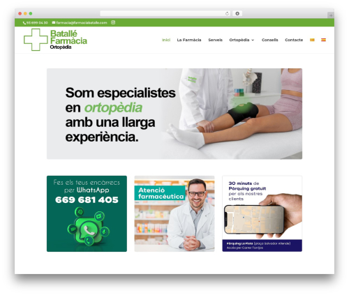 Divi theme WordPress - ortopediabatalle.com
